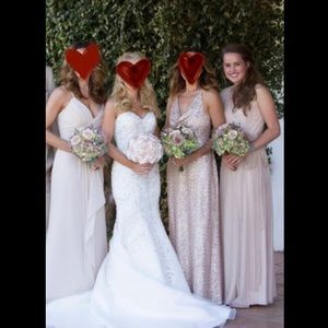 Ceremony Champagne/Cream Bridemaids Dress